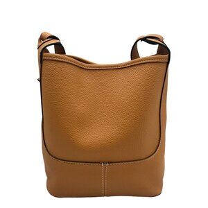 Unbranded Brown Pebbled Leather Crossbody Bag
